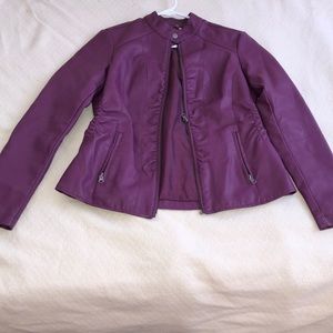 Purple Leather Jacket